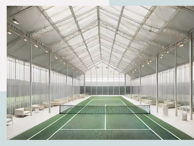 Строительство теннисных кортов в Скопине