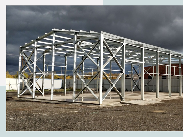 Двускатные ангары в Скопин от 625 руб. за квадрат