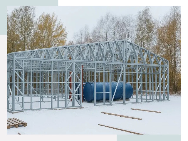 Металлические ангары в Скопине