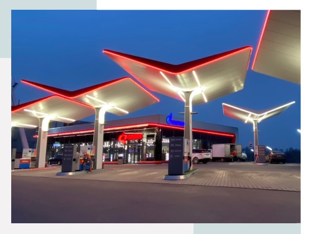 Навесы для АЗС в Скопине