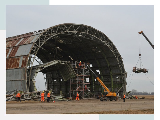 Демонтаж ангаров в Скопине